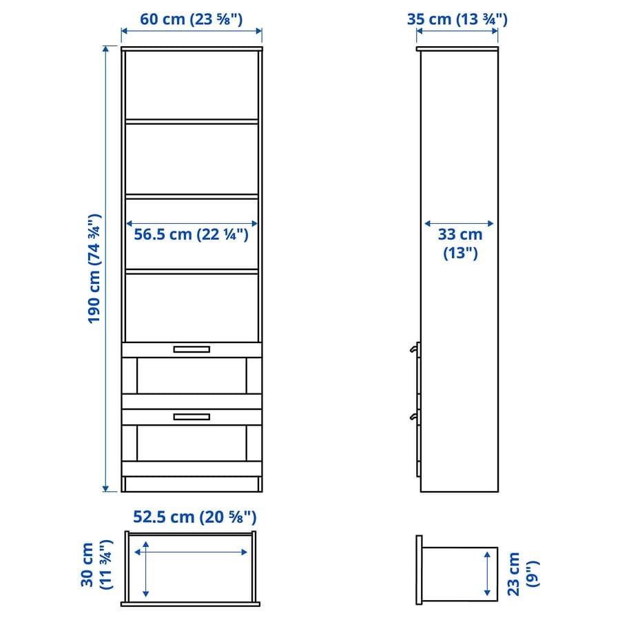 Kast Brimnes (Ikea) 190x60 WIT