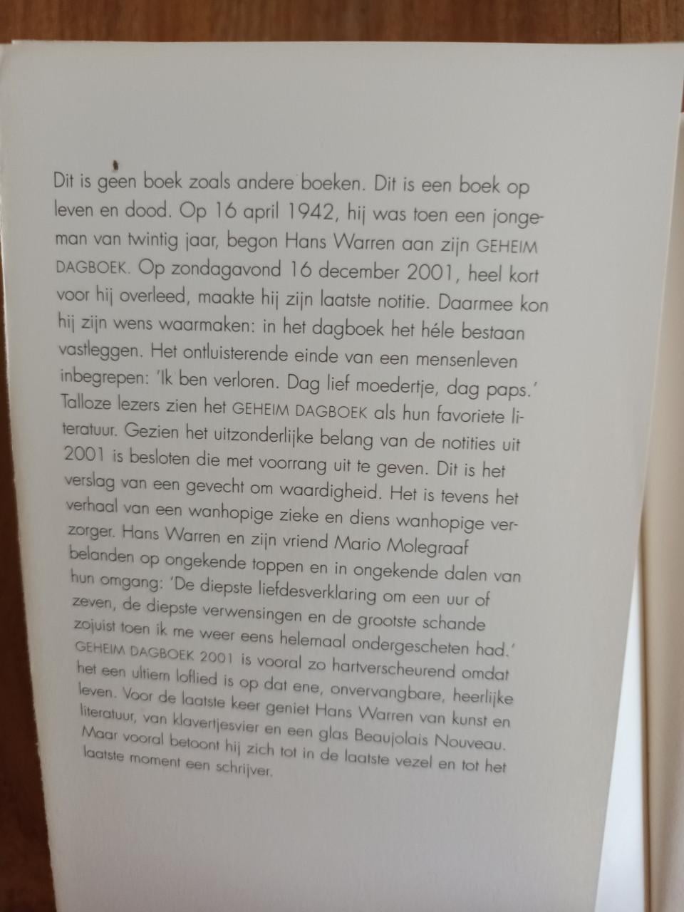Hans Warren Geheim dagboek 2001 (laatste deel 22)