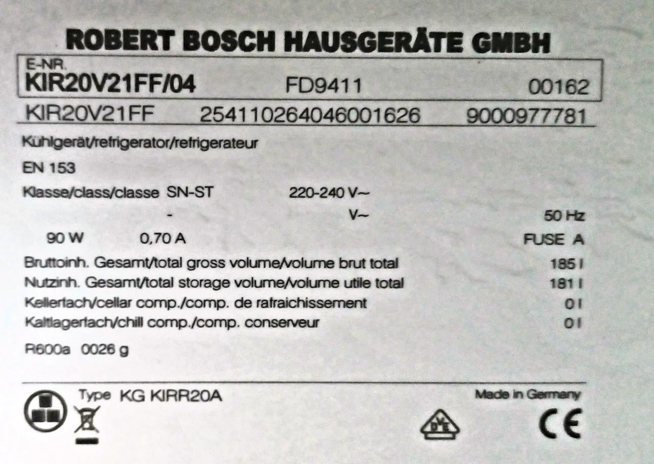 Koelkast inbouw Bosch