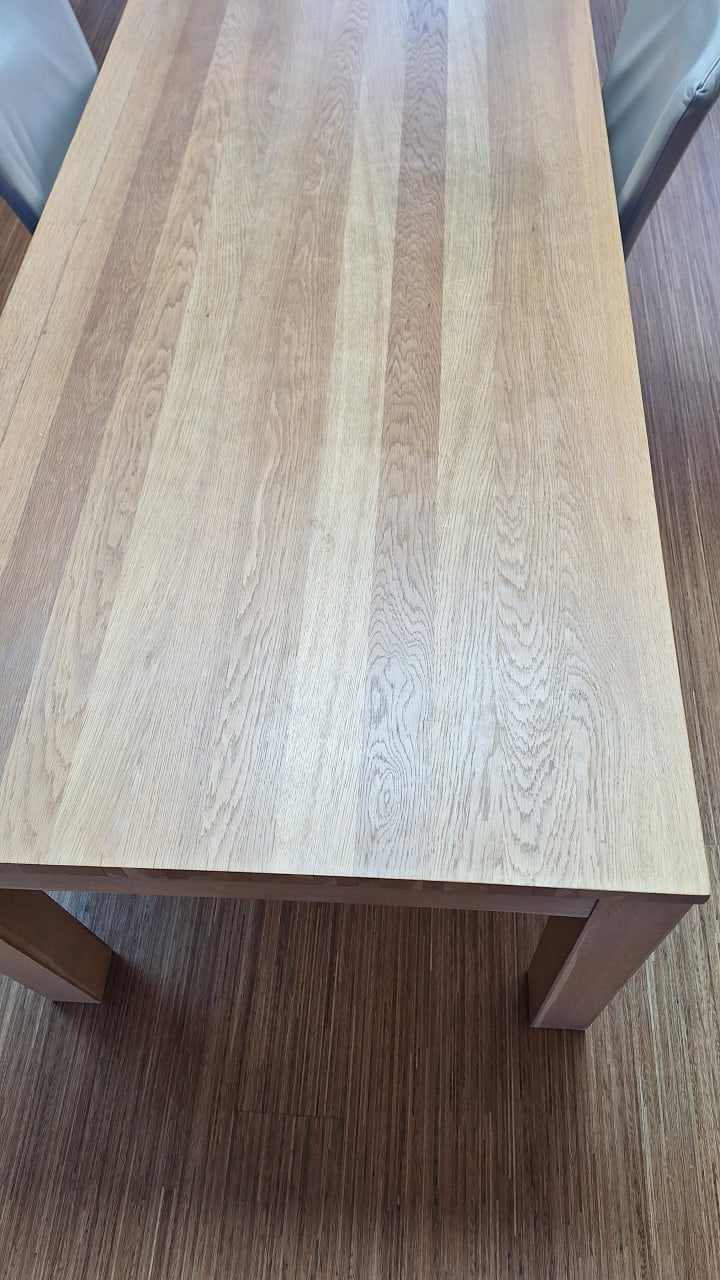 Blankhouten eettafel 90x180cm