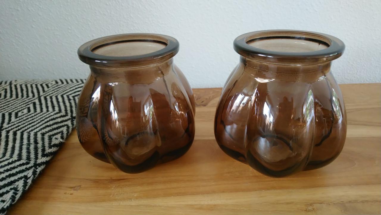 Set sfeerlichtjes / vaasjes - NIEUW