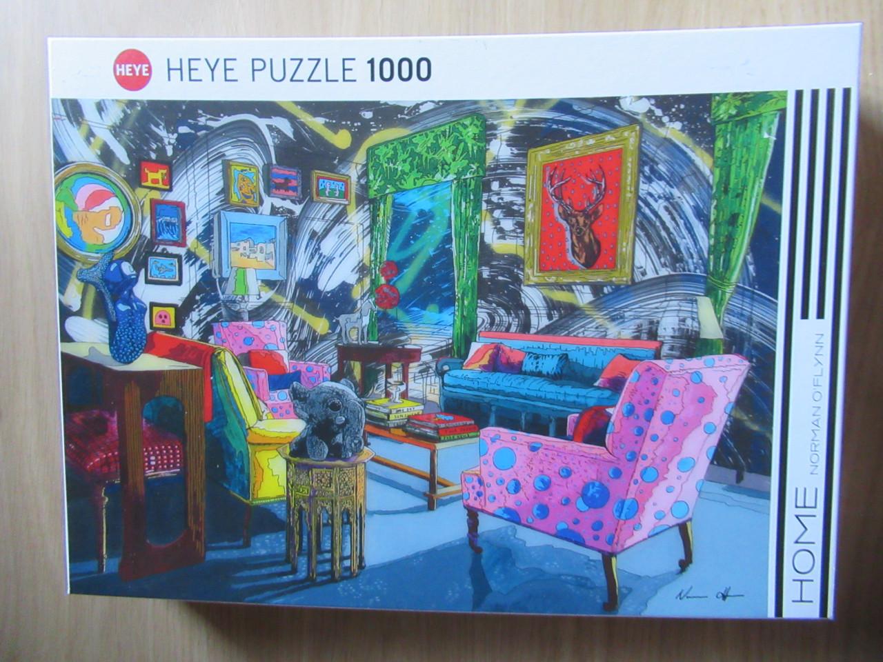 8 verschillende volledige leuke puzzels van 1000 stukjes, zo goed als nieuw