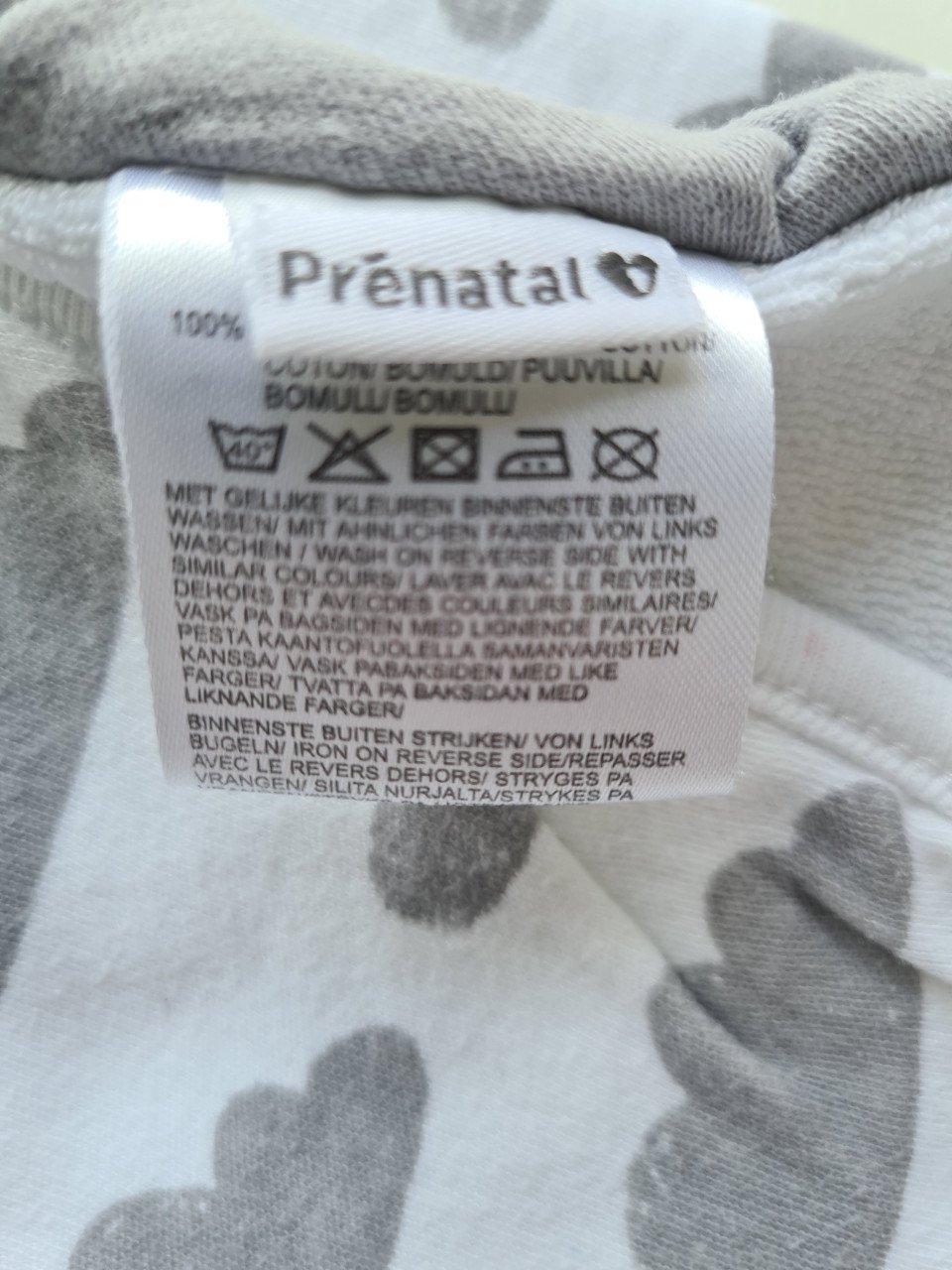2 X wit / grijs badcape en droogdoek van Prenatal/ Dookey