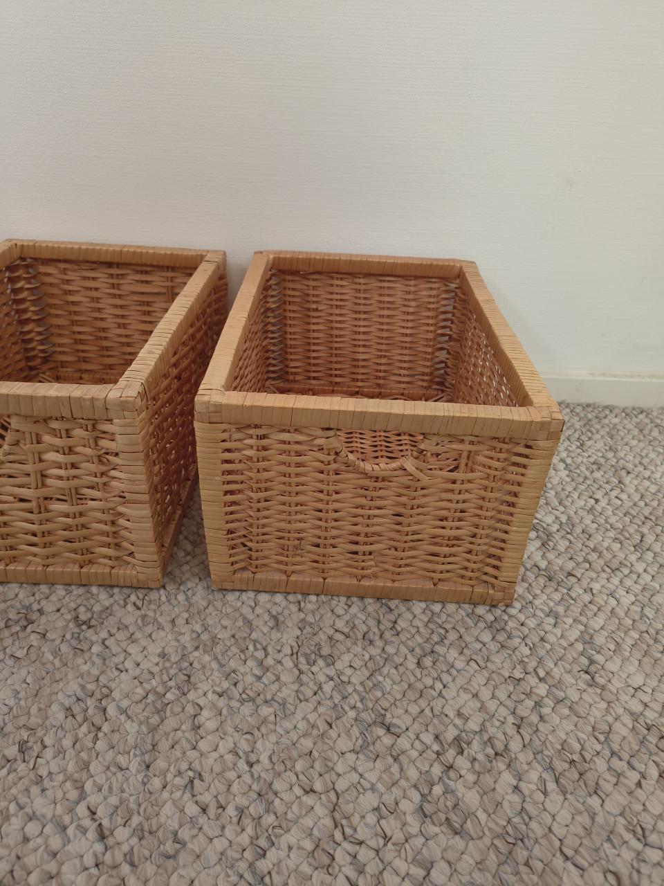 Prachtige set van 3x rieten mand, opbergmand rotan, mandjes.