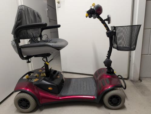 Shoprider scootmobiel – 4 wielen – rood/bordeaux
