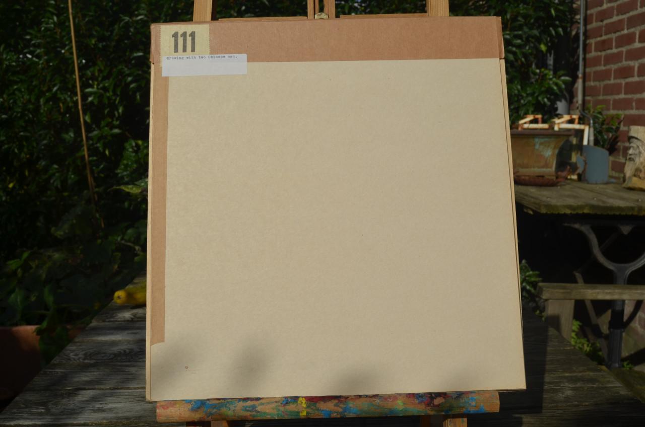 Mooie Chinese tekening ca. 1900 (7) deels geinkt.