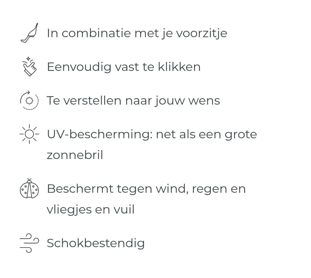 Urban Iki fietsstoeltje voor met windscherm