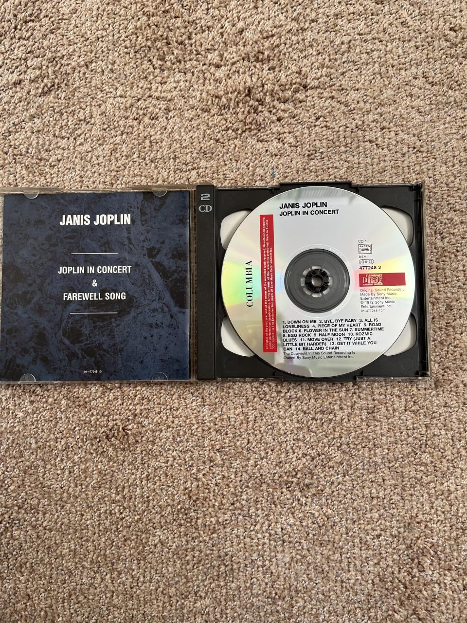 Cd- Janis Joplin, titel: In concert & Farewell Song