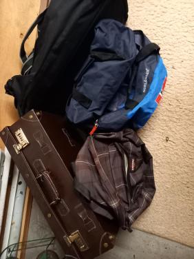 Koffer en 2x weekendtas en rugtas