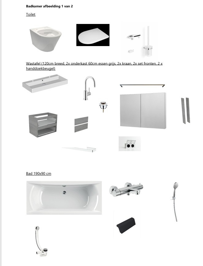Sanitair | Badkamer + Toilet