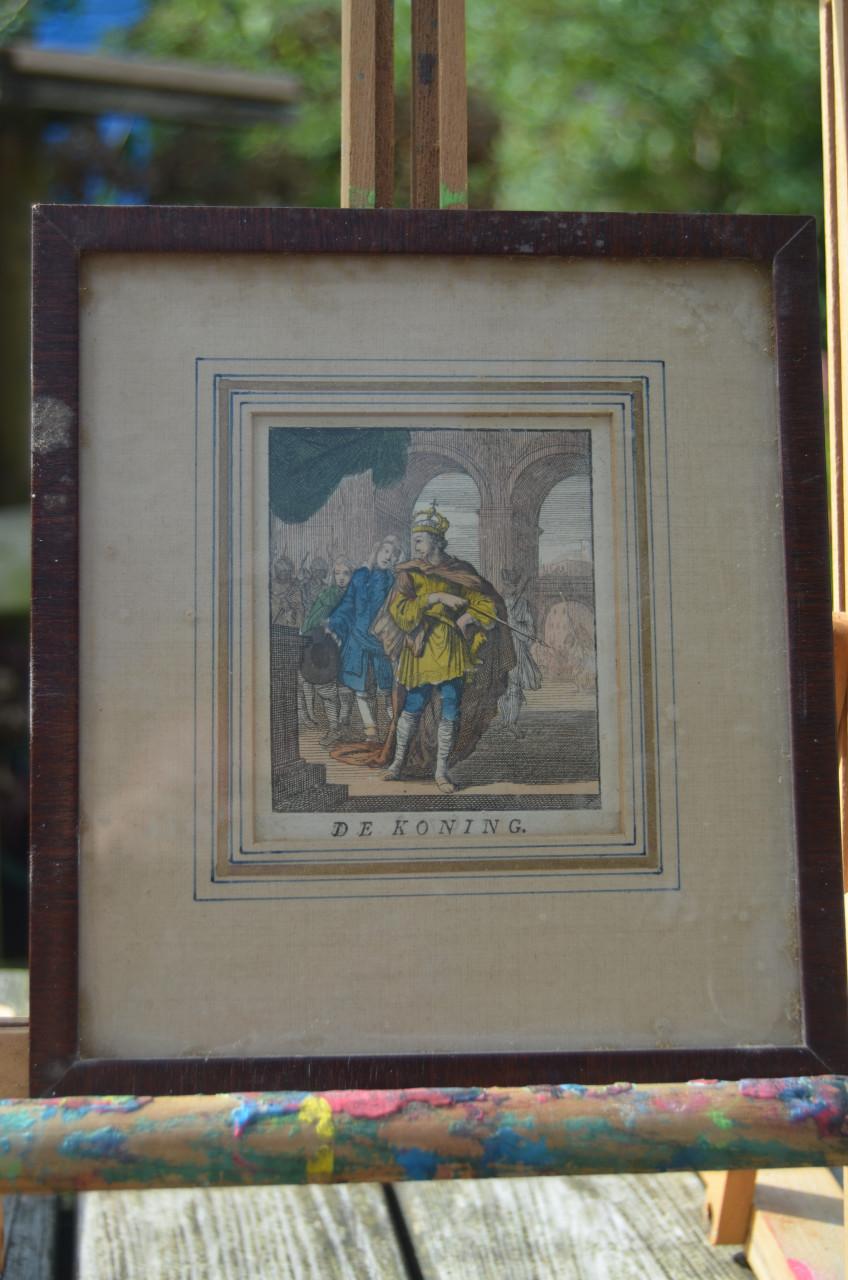 Gravure Jan Luyken (1649 - 1712) 'De Koning' jawel!!