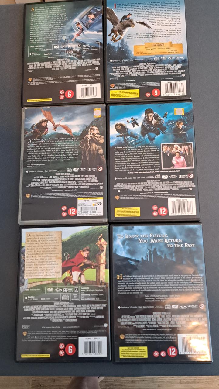 6 DVD's van Harry Potter