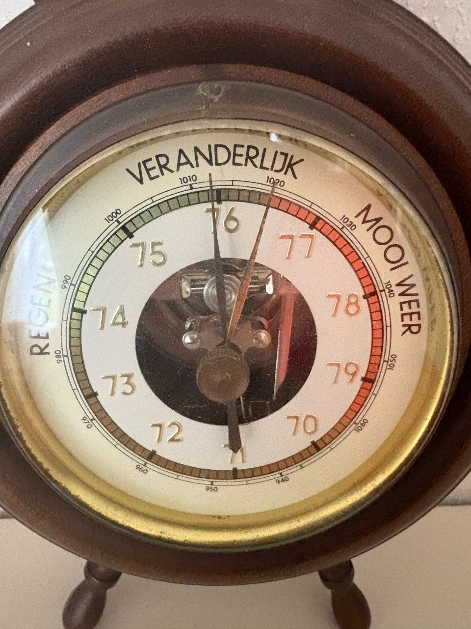 Barometer van hout/metaal