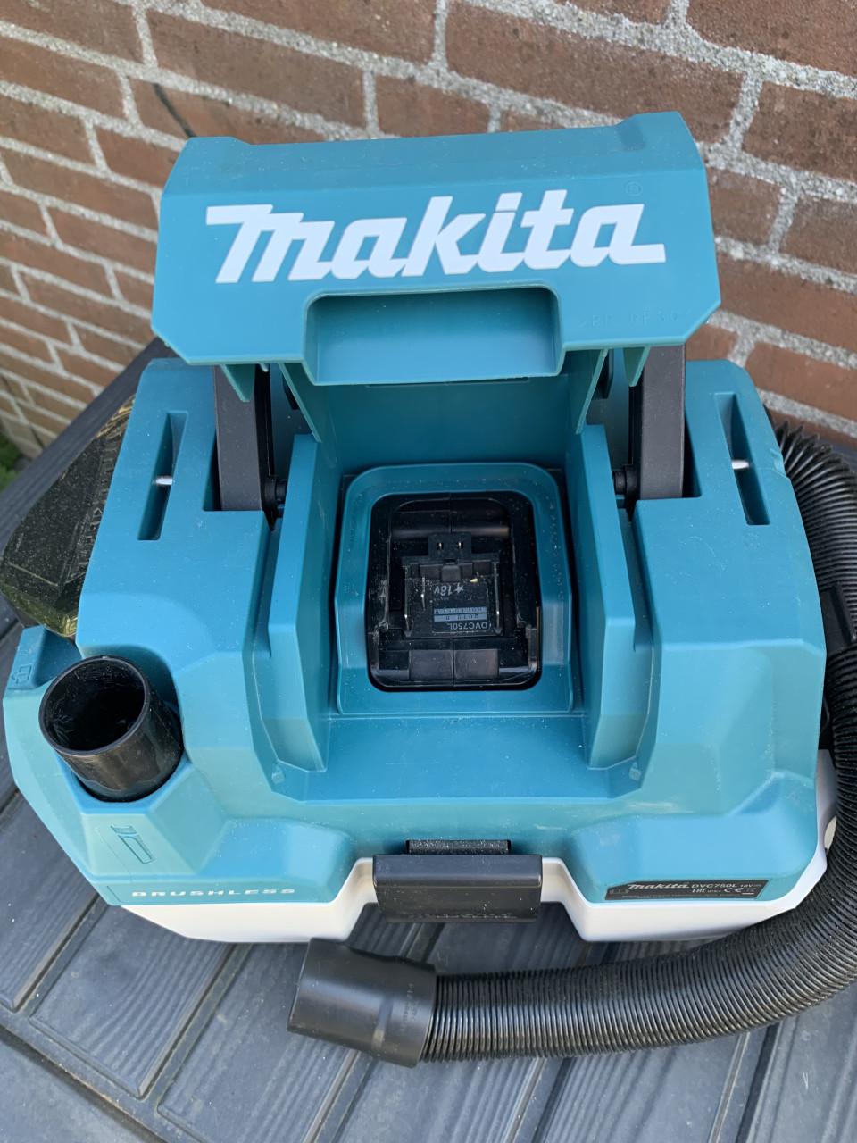 Makita DVC750L is een compacte en krachtige accu stofzuiger