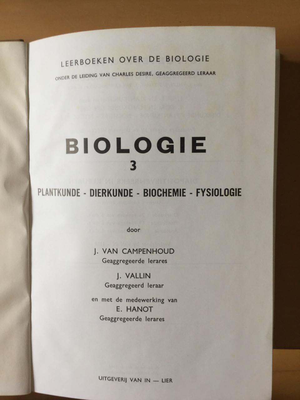 Biologie I-II-III J. Vallin, J. Van Campenhoud, J. Steyaert