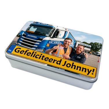Bedankje een vrachtwagen cadeau doosje