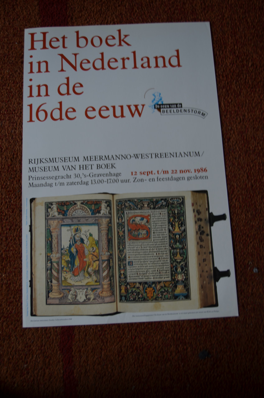 Museumtentoonstellingen op een poster Meermanno Den Haag