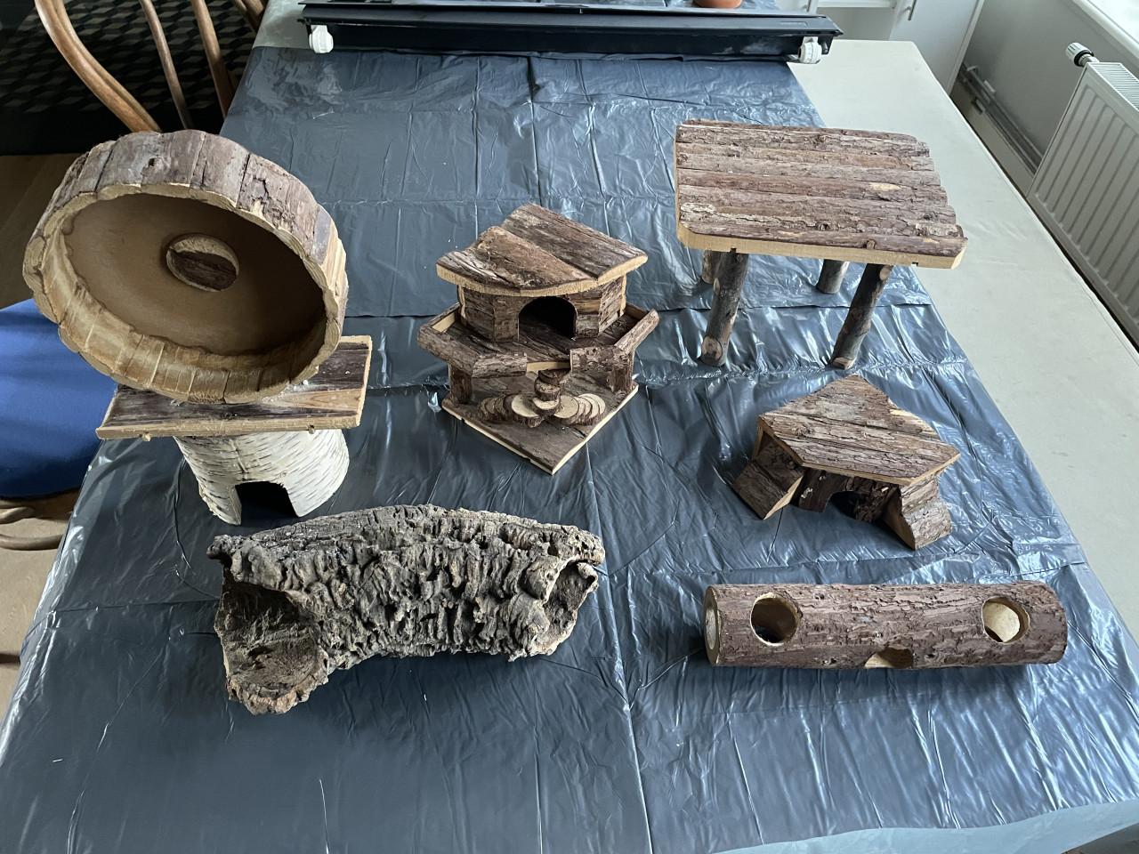 Hamster binnenhuis-paradijs: verblijf met alle benodigheden.