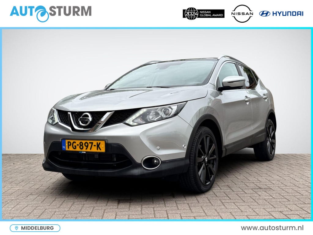 Nissan Qashqai 1.2 tekna automaat + lage km-stand! | panoramadak | navigati