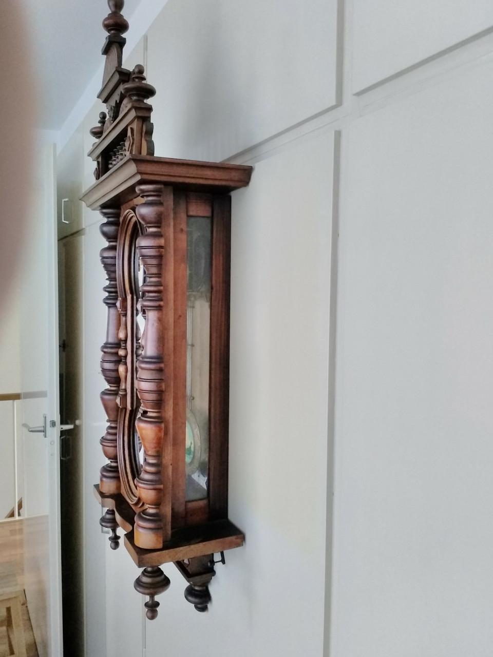 Houten wandklok antiek