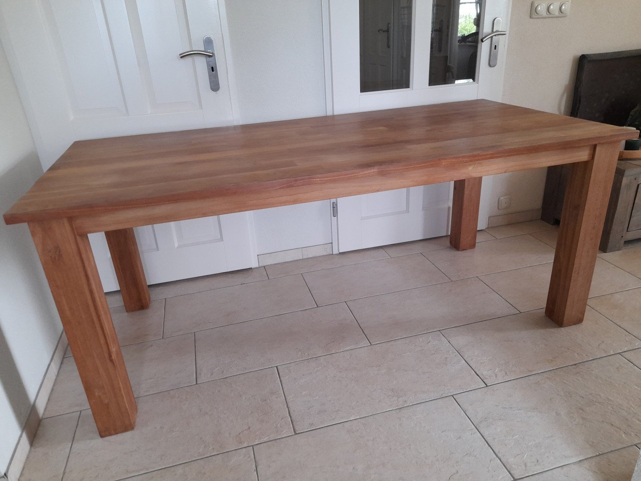 Prachtige massief houten Tafel 90 x 190 x 77,5H  (in goede staat )