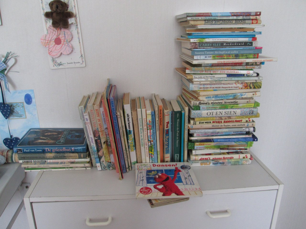 Bananendoos met kinder/jeugd boeken van alles