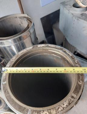 Roestvrijstaal dubbelwandige kachelpijp