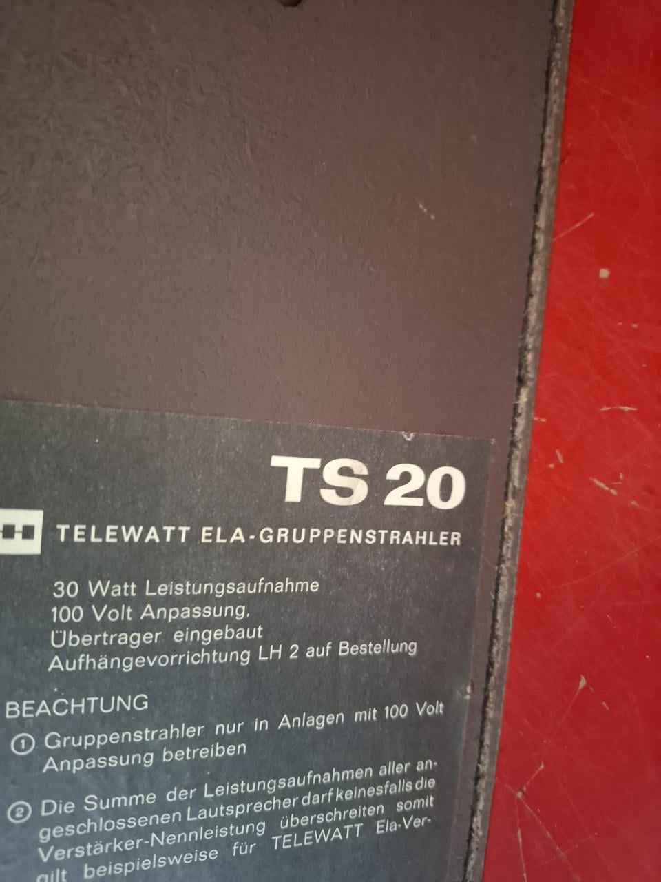 3 x KH Telewatt TS 20 .Speakers.
