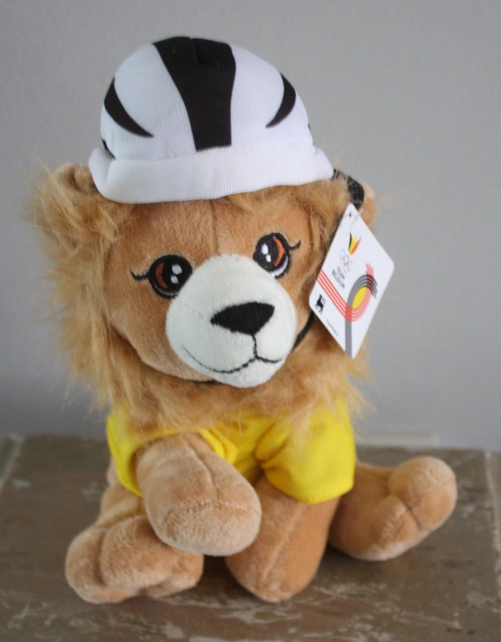 Knuffel leeuw met fietshelm