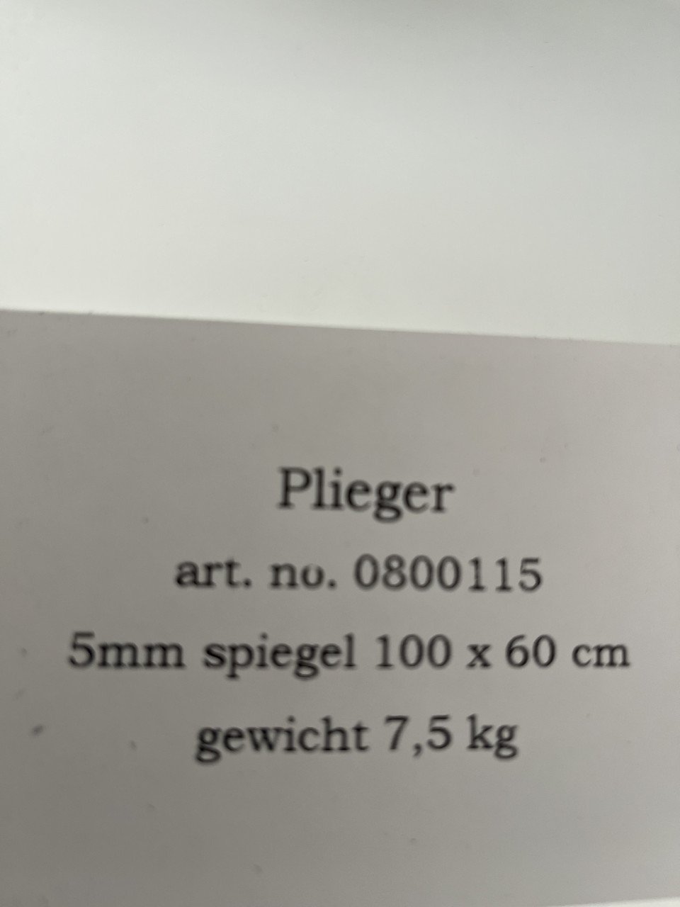Twee spiegels, 100*60 cm, 7,5 kg
