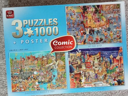 Comic puzzels 3x1000