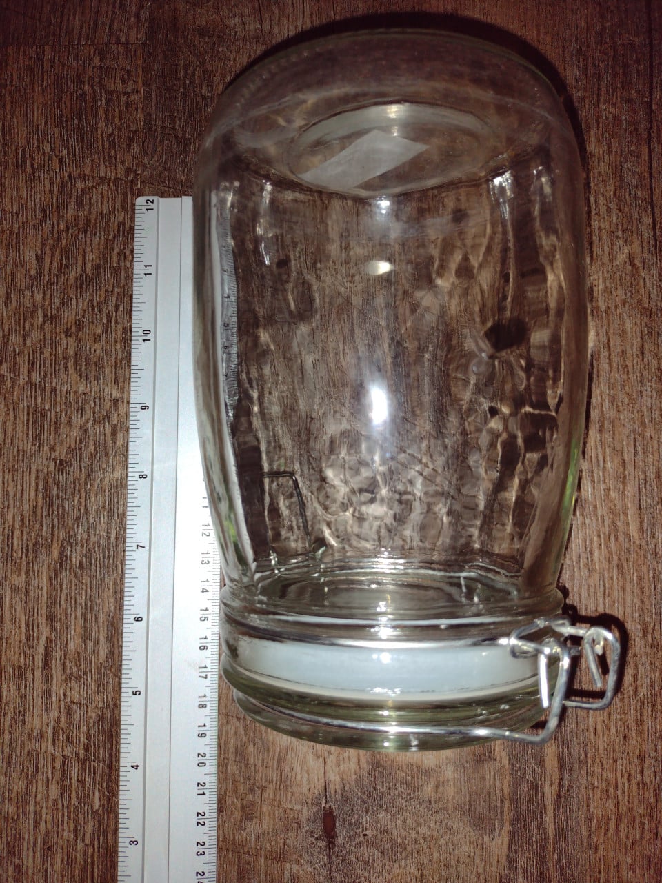 Weckpot glas ongeveer 16 cm hoog