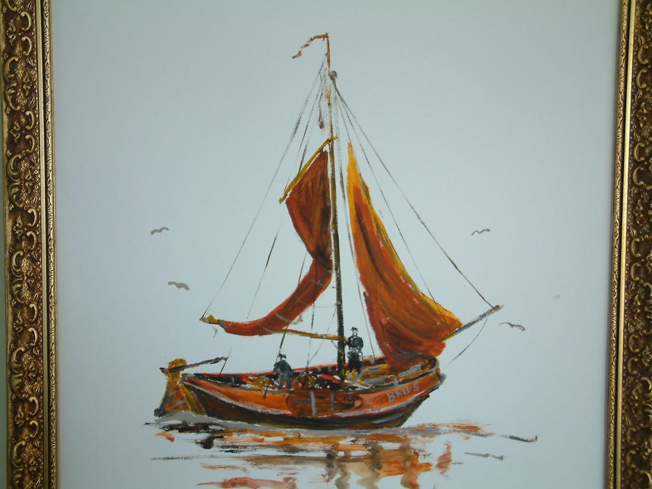 Hoogaars -hengst -botter schilderijen Jac Caljouw  Arnemuiden