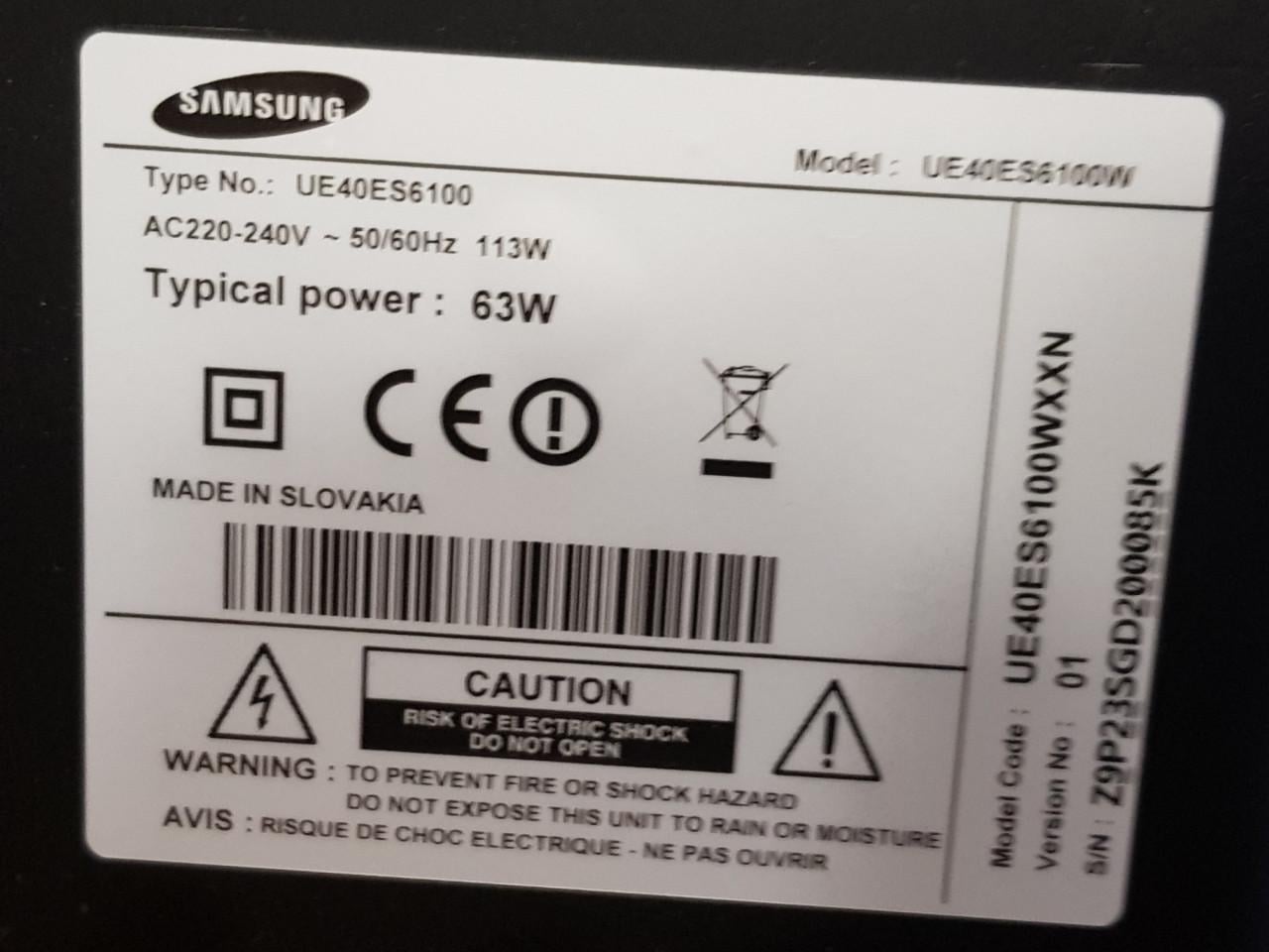 SmartTV Samsung UE40ES6100 te koop aangeboden.