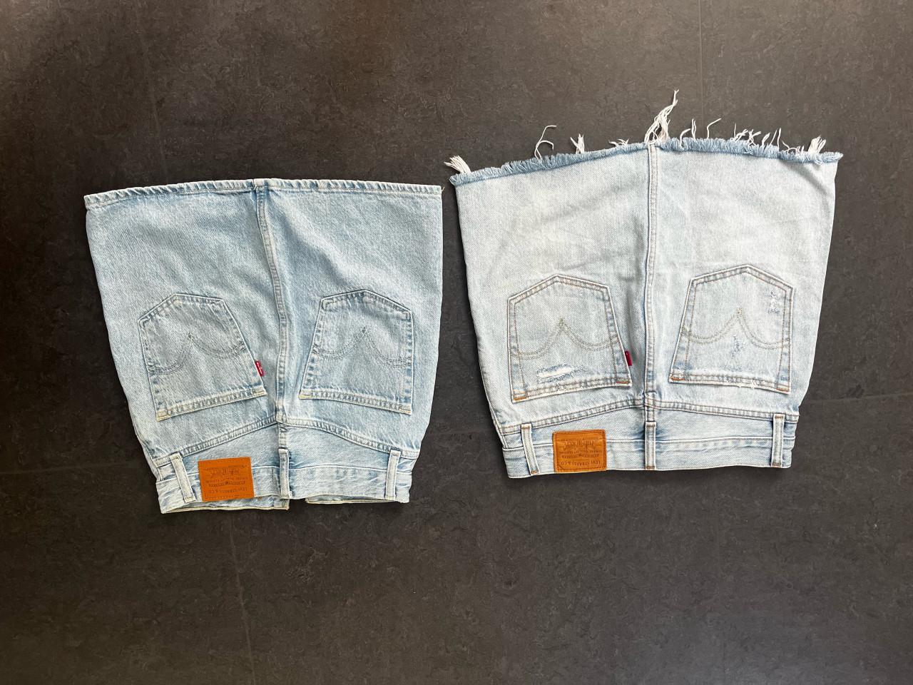 2 jeansrokjes Levi’s Strauss mt W23