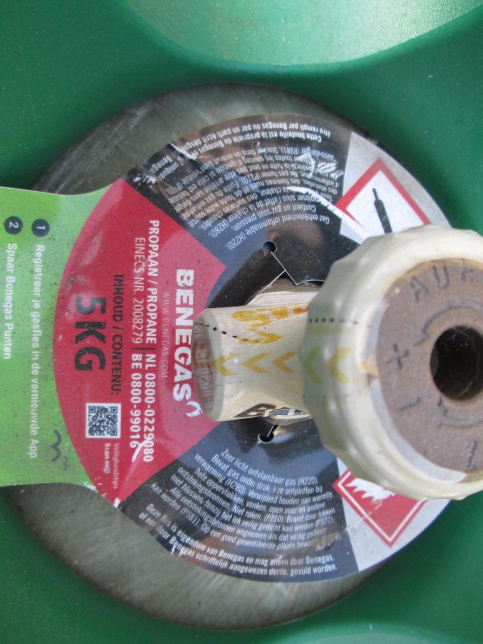 Benegas Light kunststof gasfles 5 kg is helemaal vol