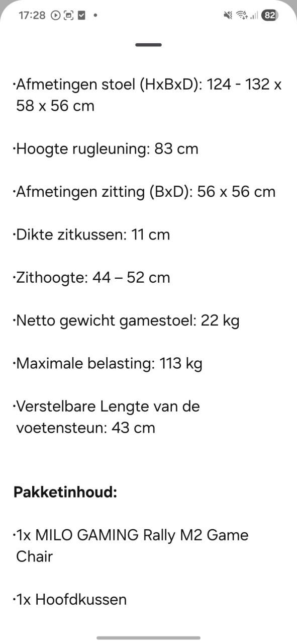 Te koop gamestoel weinig gebruikt