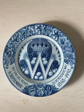 Herinnerings bord koningin Wilhelmina