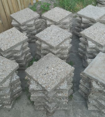 Gratis grindtegels tuin 40x40 cm