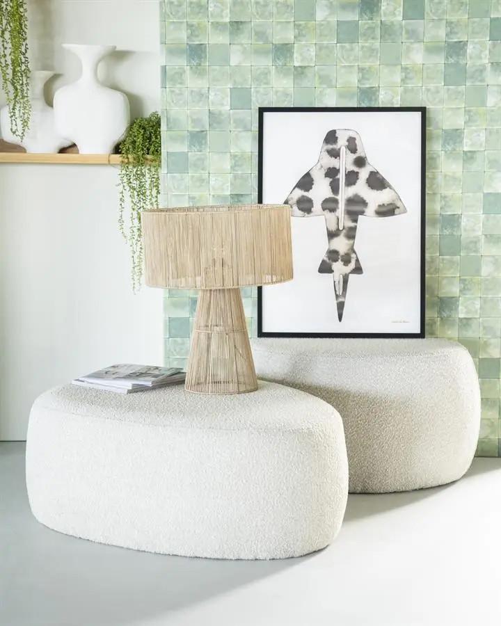 Mooie Poef Liby (bekend van TV wonen) - 70x48x35 cm