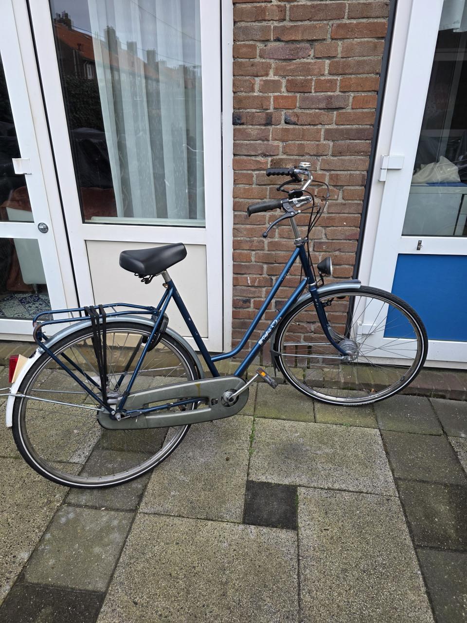 Dames fiets SPARTA-3 versnellingen-Fr.maat 56cm- Trap rem achter