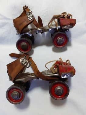 Nostalgische rolschaatsen.
