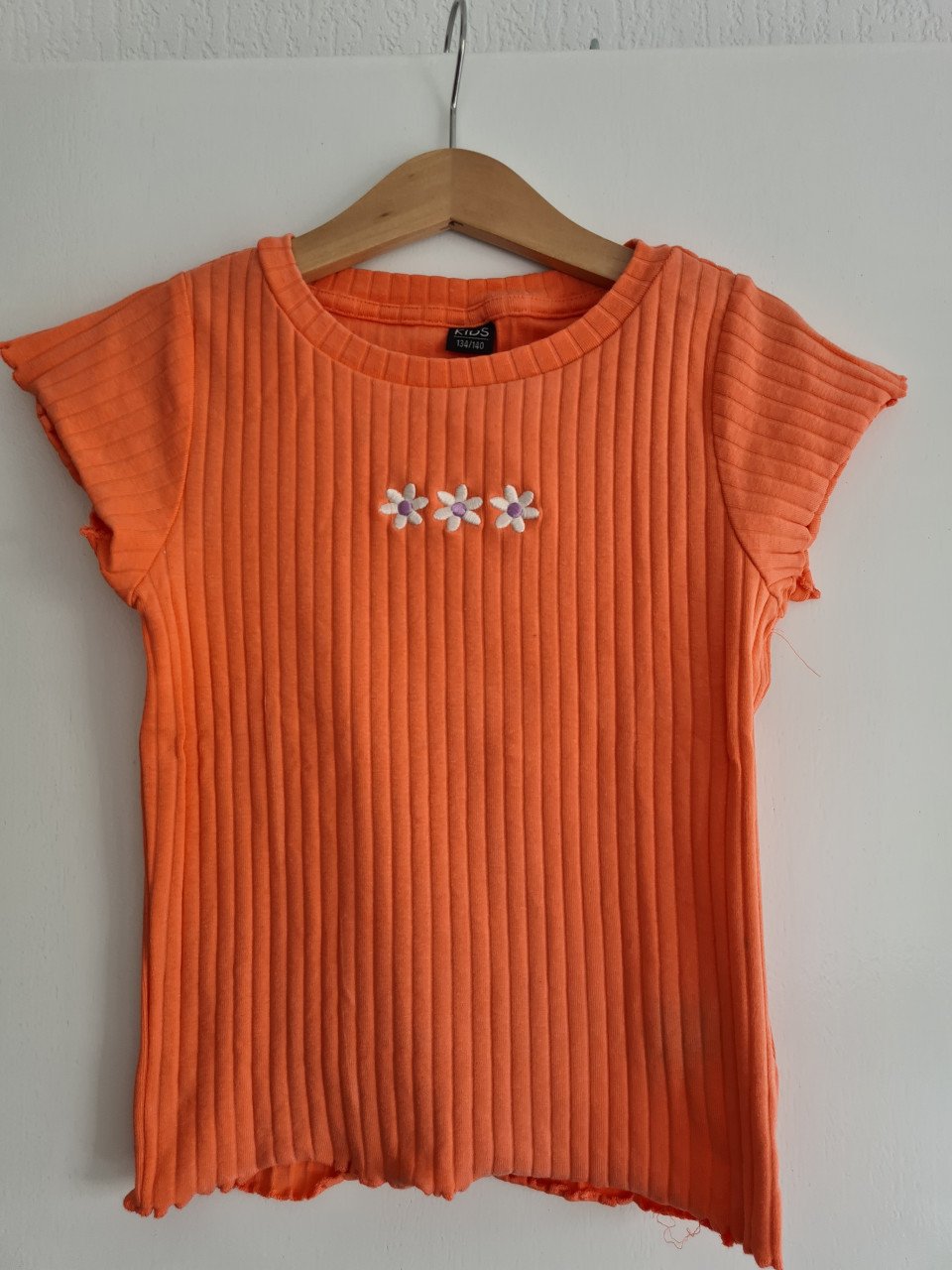Zalm roze / oranje shirt van Kids  Maat 134-140