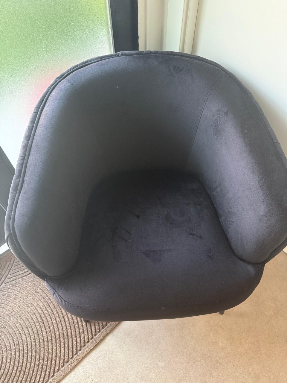 Zwarte Fauteuil- Velvet Zwart