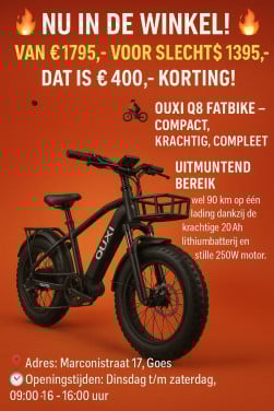 Nu in de winkel de 🚴‍♂️ Ouxi Q8 Fatbike