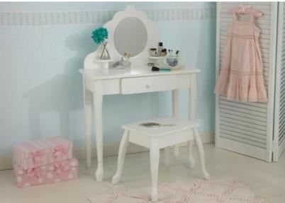 KidKraft houten kaptafel met krukje