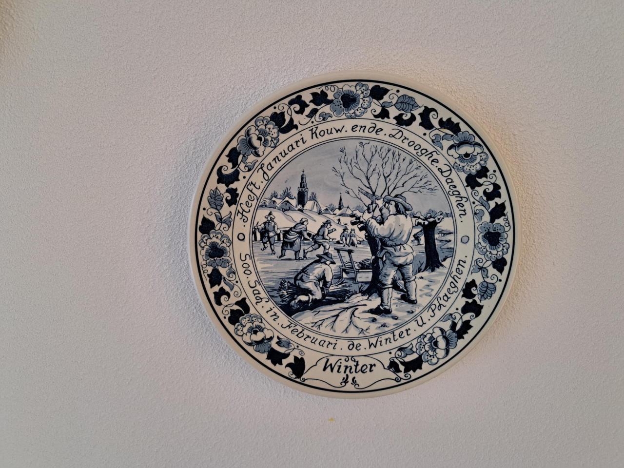 Delftsblauwe borden serie jaargetijden