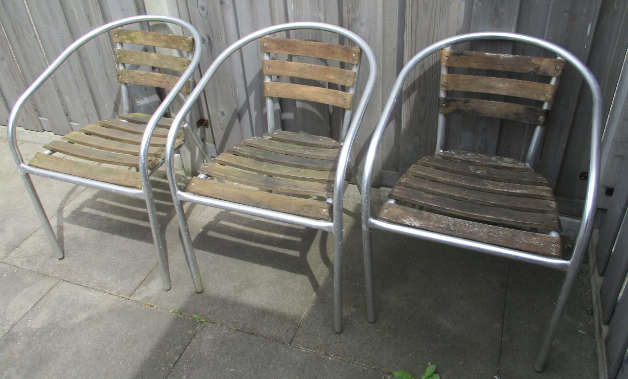 3x  Lichtgewicht  Horica  taras stoelen