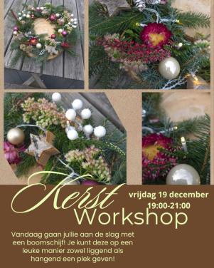 Kerstkrans maken of boomschijf, vrijdag 19 november 19:00-21:00