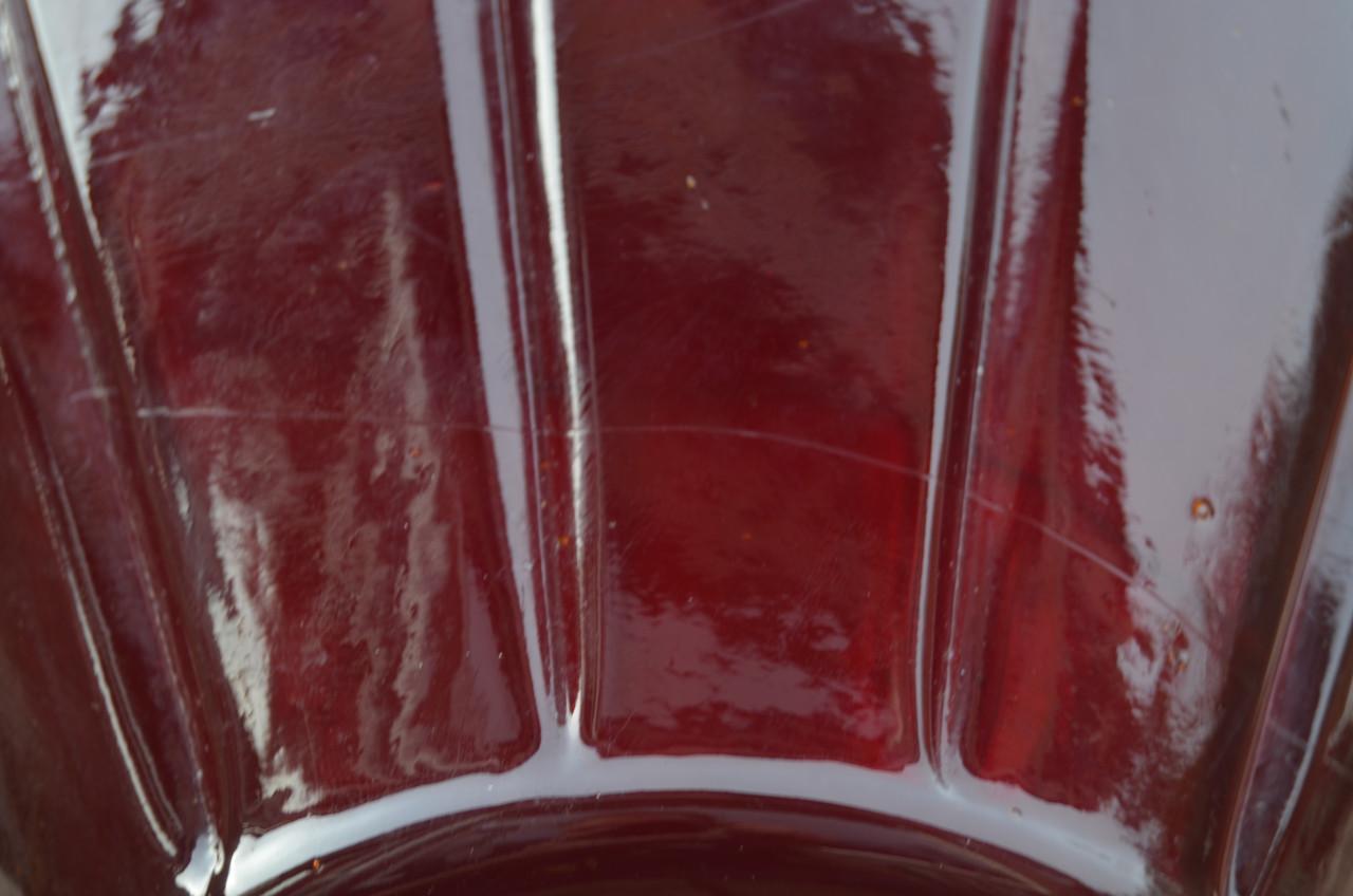 Fraaie grote rode glazen vaas Frans, Art Deco (?)